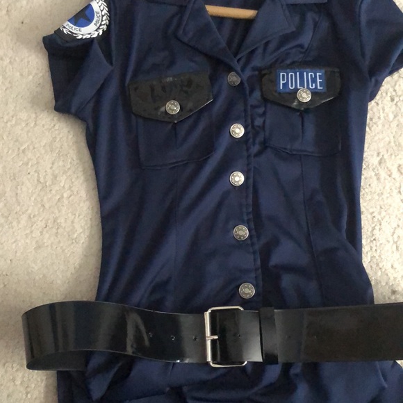 Police Girl Adult Costume size M plus two hats - Picture 6 of 6